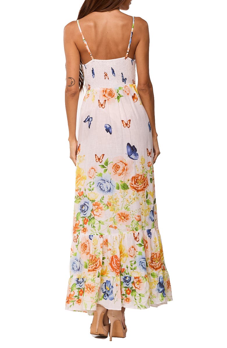 RANEES Floral Maxi Dress, Alternate, color, White
