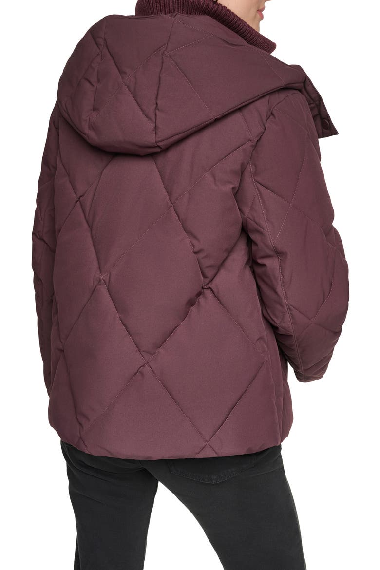 Wren Diamond Quilted Hooded Puffer Coat, Alternate, color, TWLGHT PRP