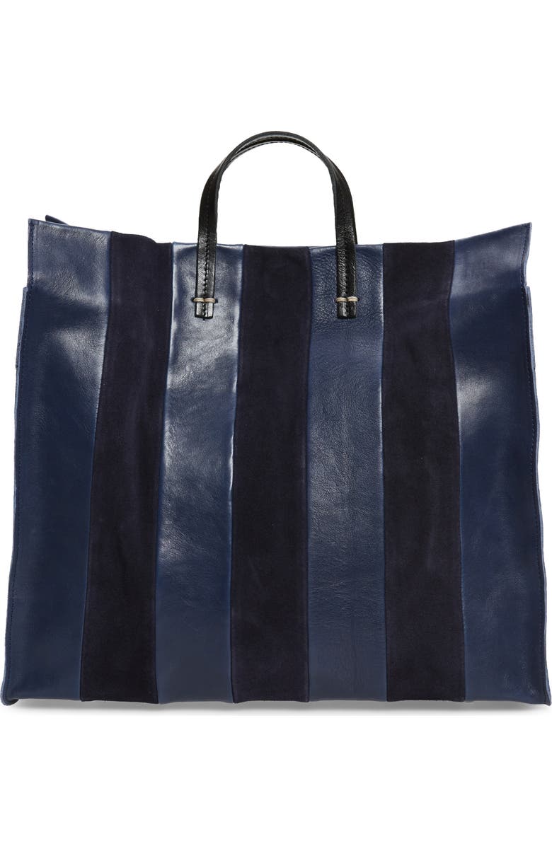 Clare V. Simple Stripe Leather Tote, Main, color,