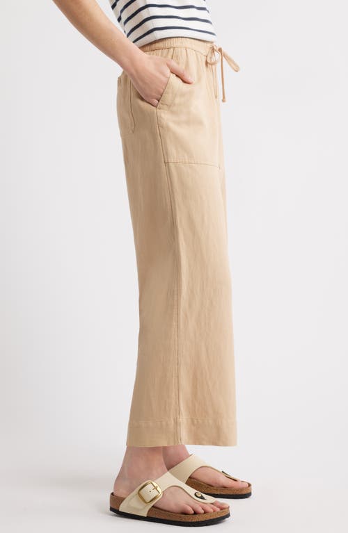 Caslonr Caslon(r) Crop Drawstring Pants In Tan Shore