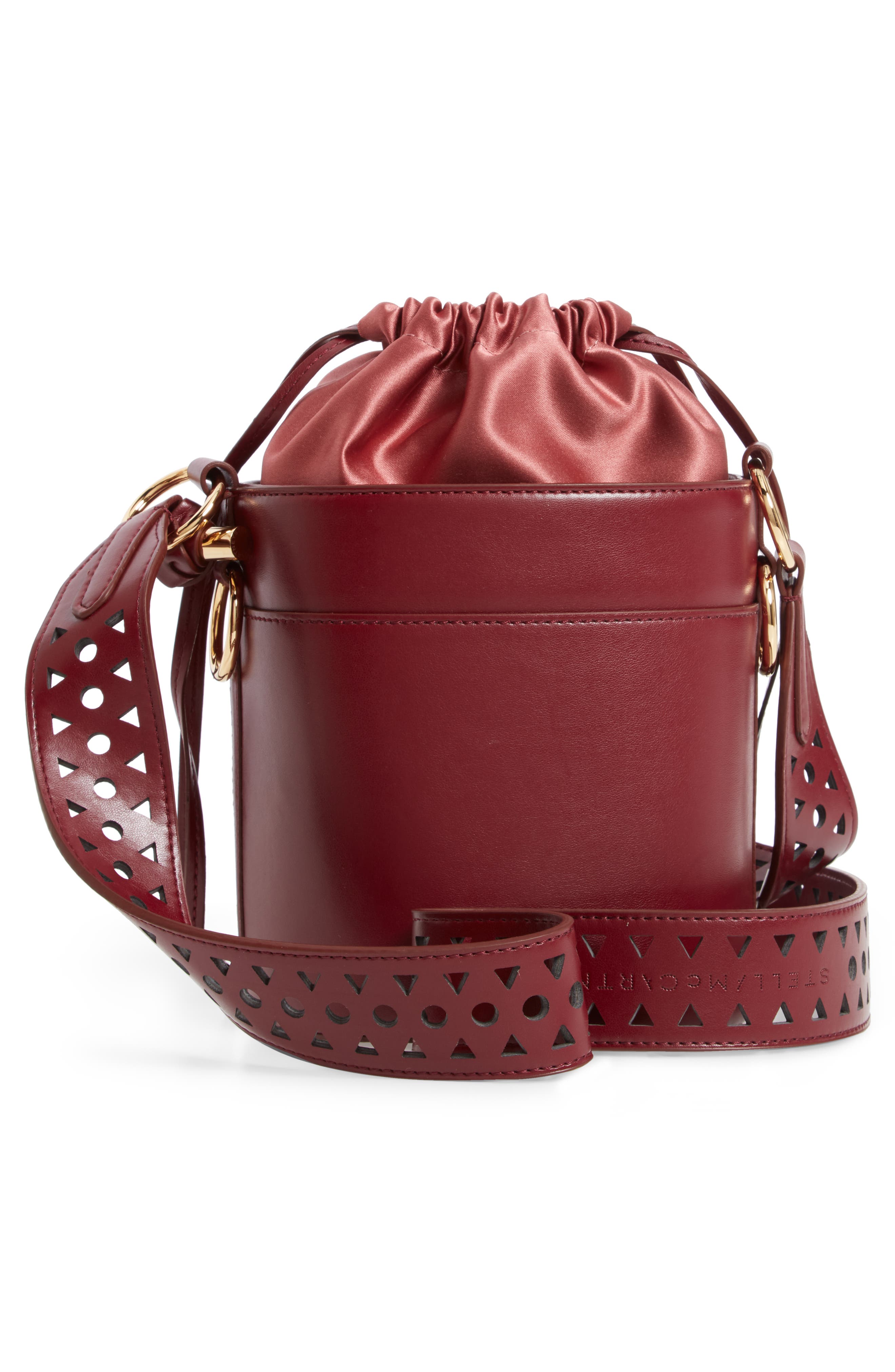 Stella McCartney Small Faux Leather Bucket Bag, Alternate, color, 