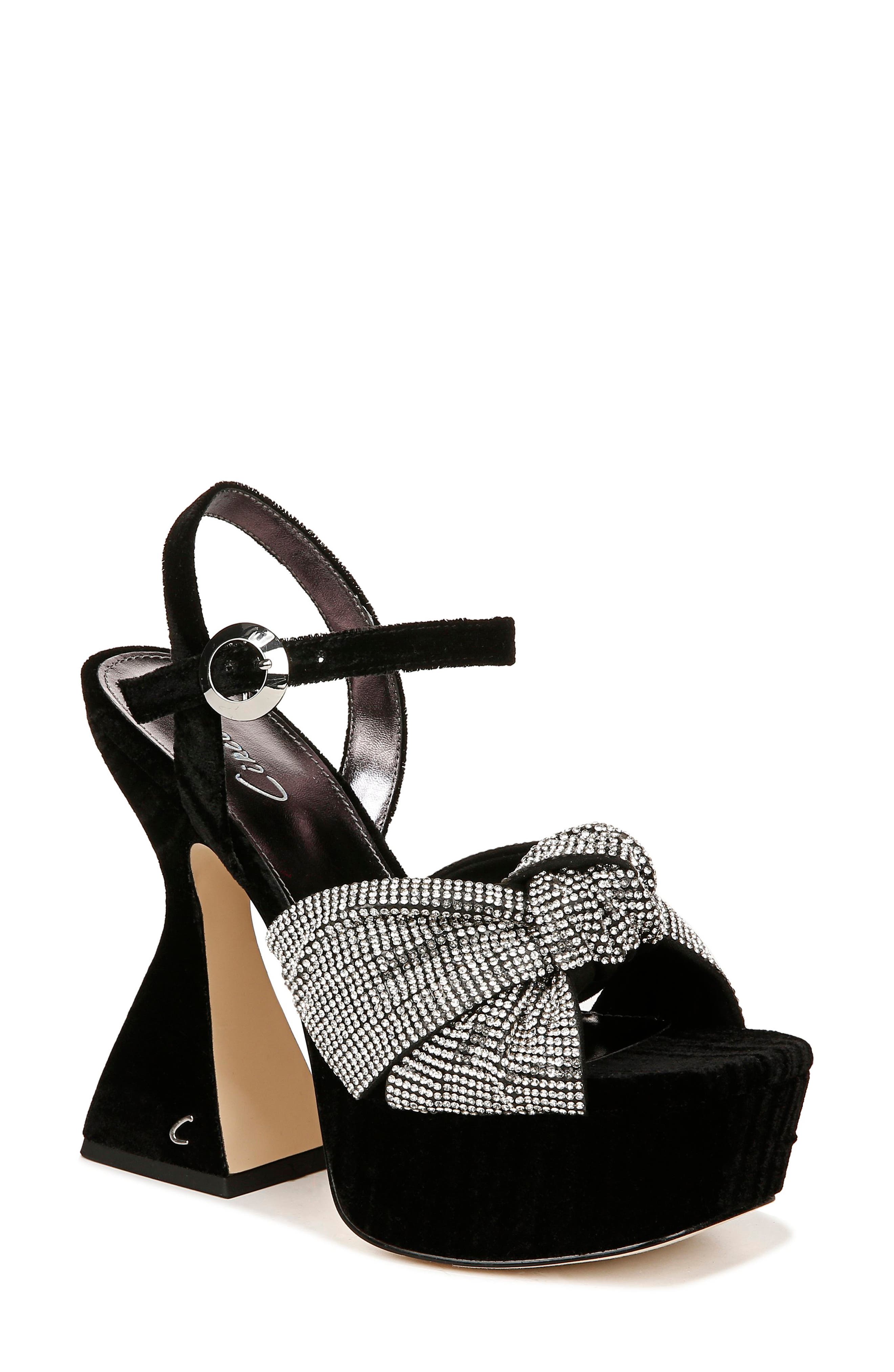 Circus NY by Sam Edelman Audrea Jewel Platform Sandal, Main, color, Black