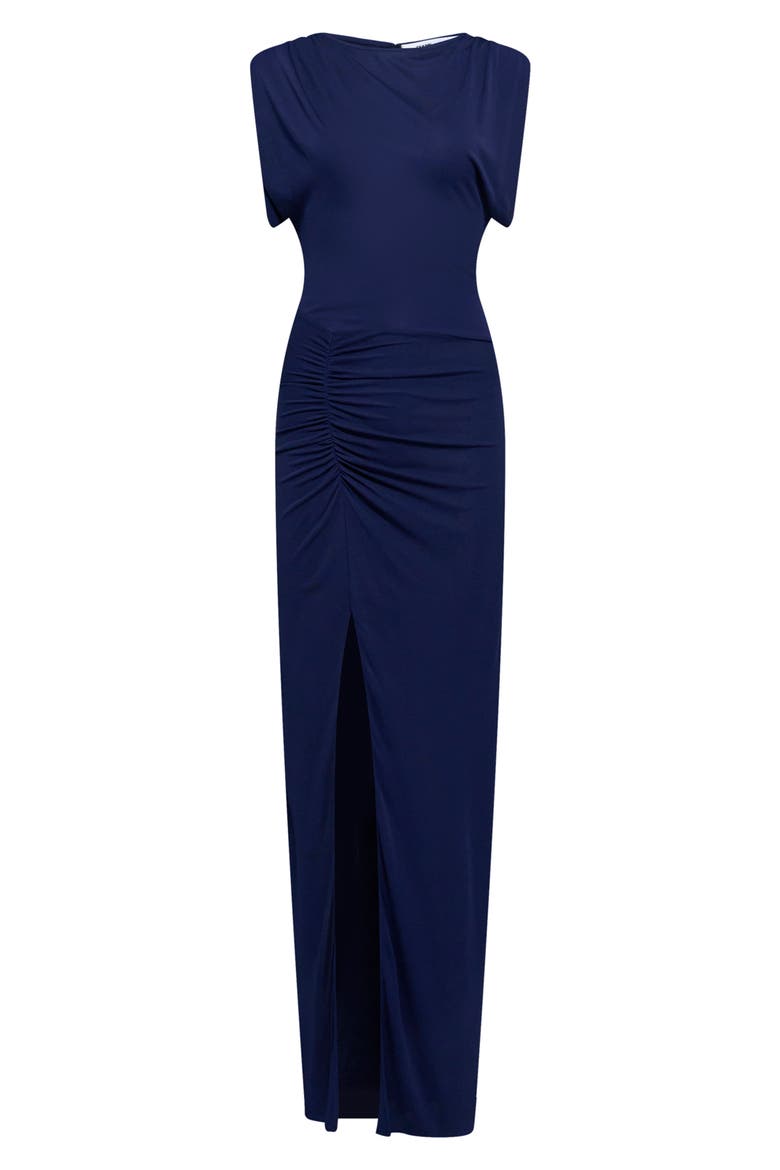 Gertrude Ruched Maxi Dress, Alternate, color, NAVY