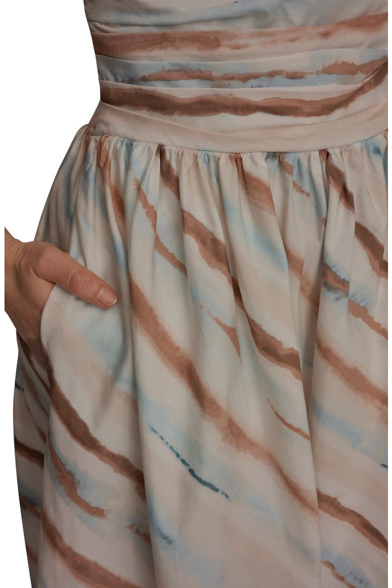 Watercolor Print Strapless Maxi Dress, Alternate, color, WATERCLR S
