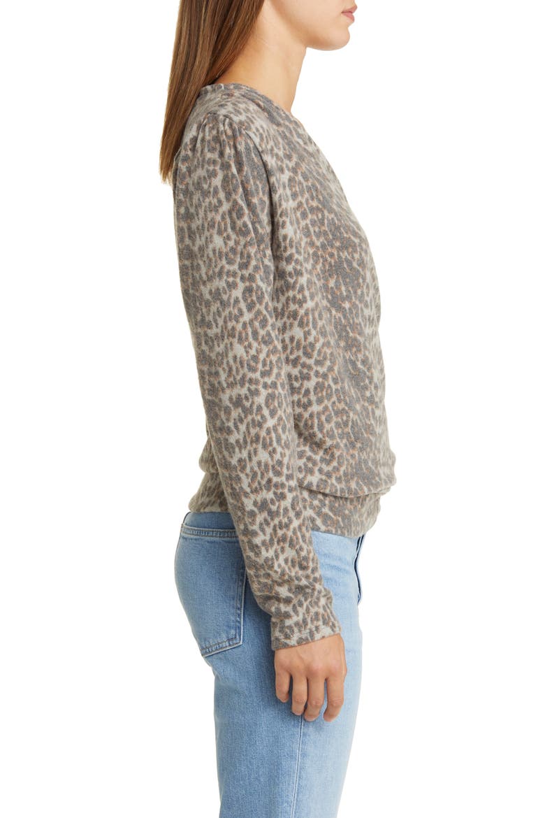 Faux Tie Wrap Top, Alternate, color, GRAY/ CHARCOAL