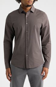 Rhone State of Mind Slim Fit Pinstripe Button-Up Shirt