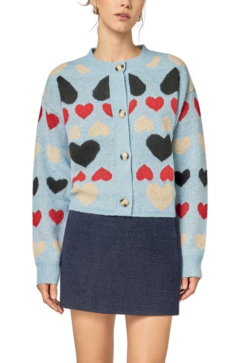 Intarsia Heart Cardigan