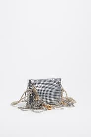 Bimba y Lola Metallic Mesh Mini Bag