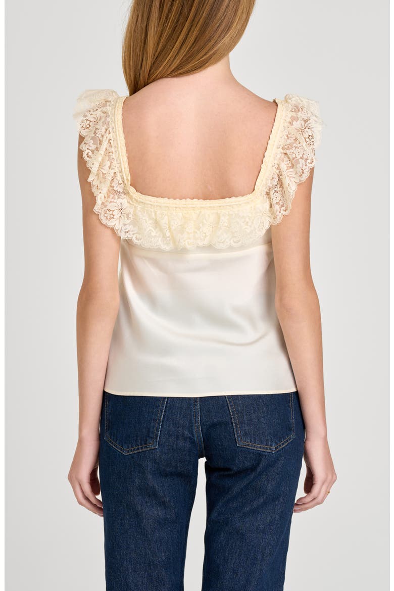 Ella Lace Trim Camisole, Alternate, color, ANTIQUE IVORY