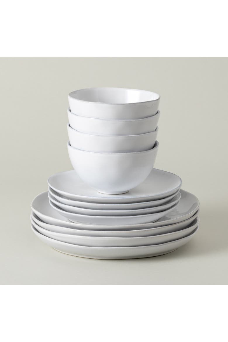 Livia 12-pc place setting w/ cereal bowl, Main, color, White