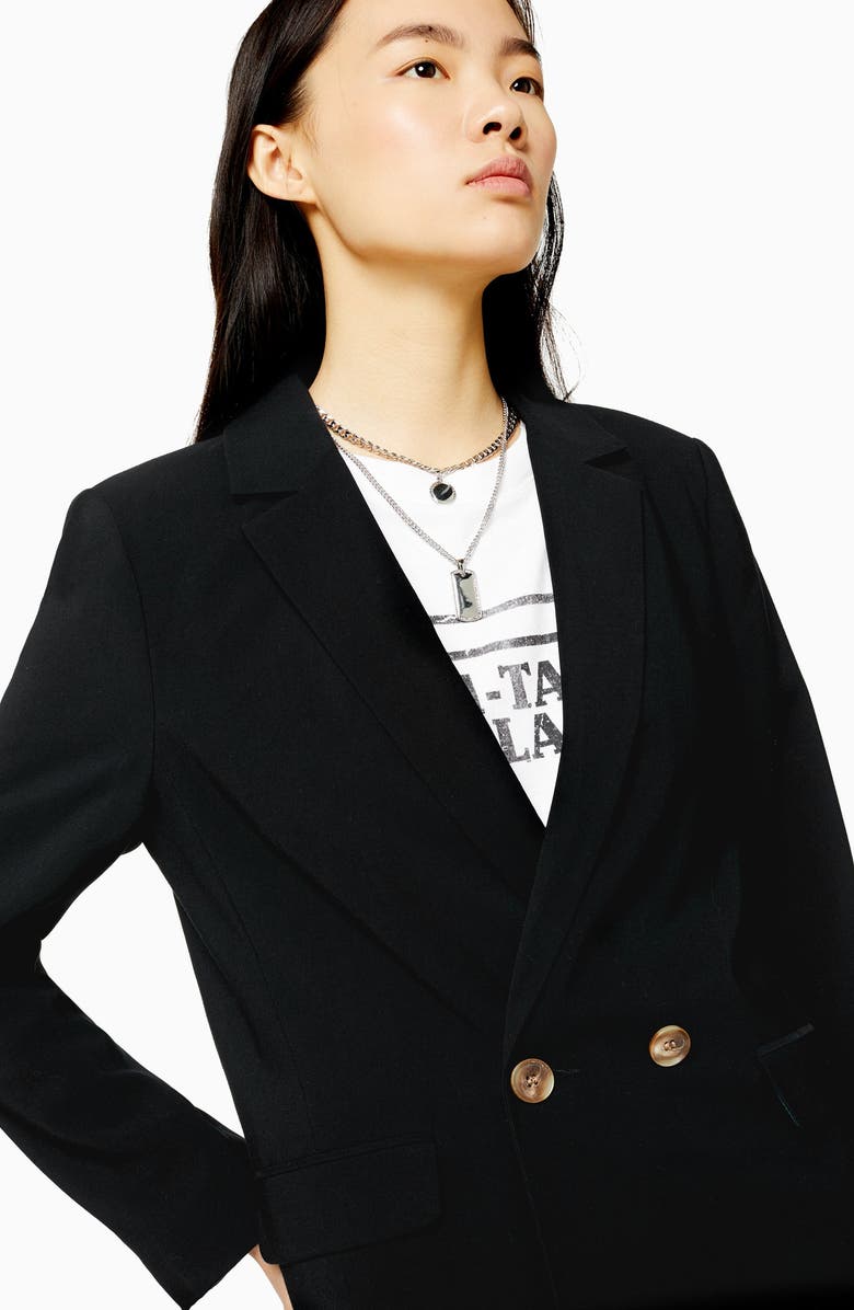 Topshop Millie Double Breasted Blazer, Alternate, color,