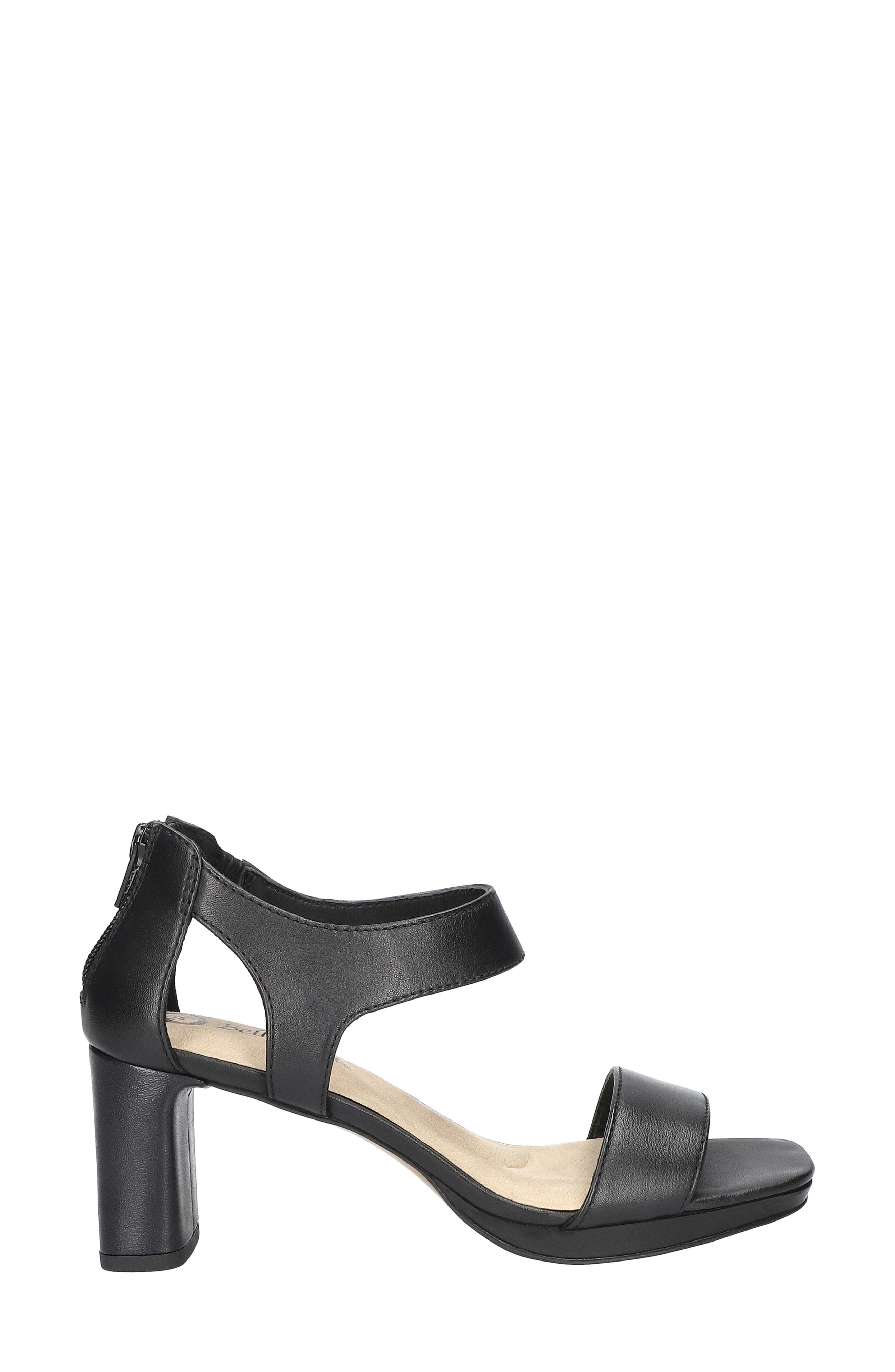 Bella Vita Sonic Ankle Strap Sandal, Alternate, color, Black Leather