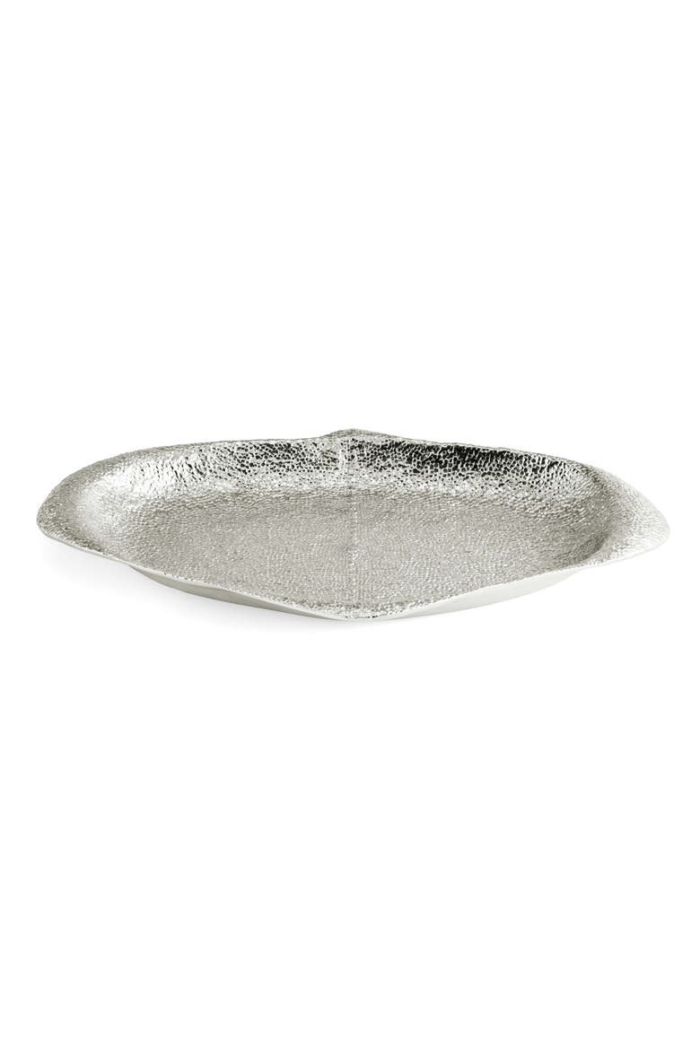 Shagreen Large Tray, Main, color, Silver