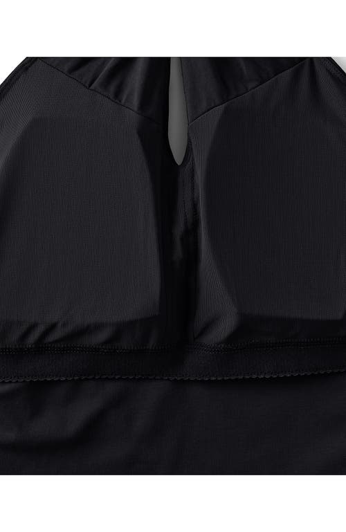 Lands' End Slender Twist Front Halter Top In Black