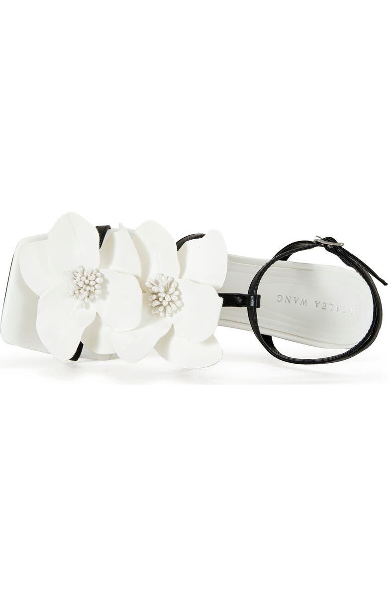 AZALEA WANG Merci Ankle Strap Sandal, Alternate, color, Whiteblack