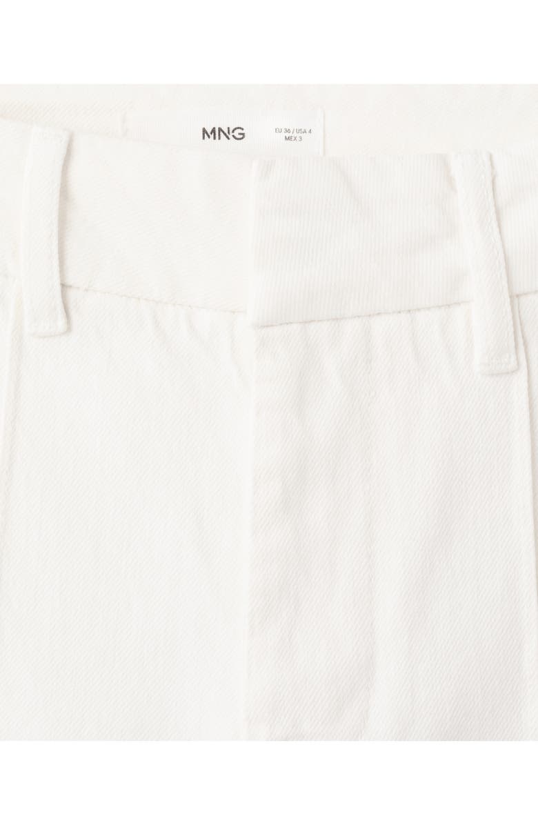 MANGO Seamed High Waist Wide Leg Jeans, Alternate, color, White