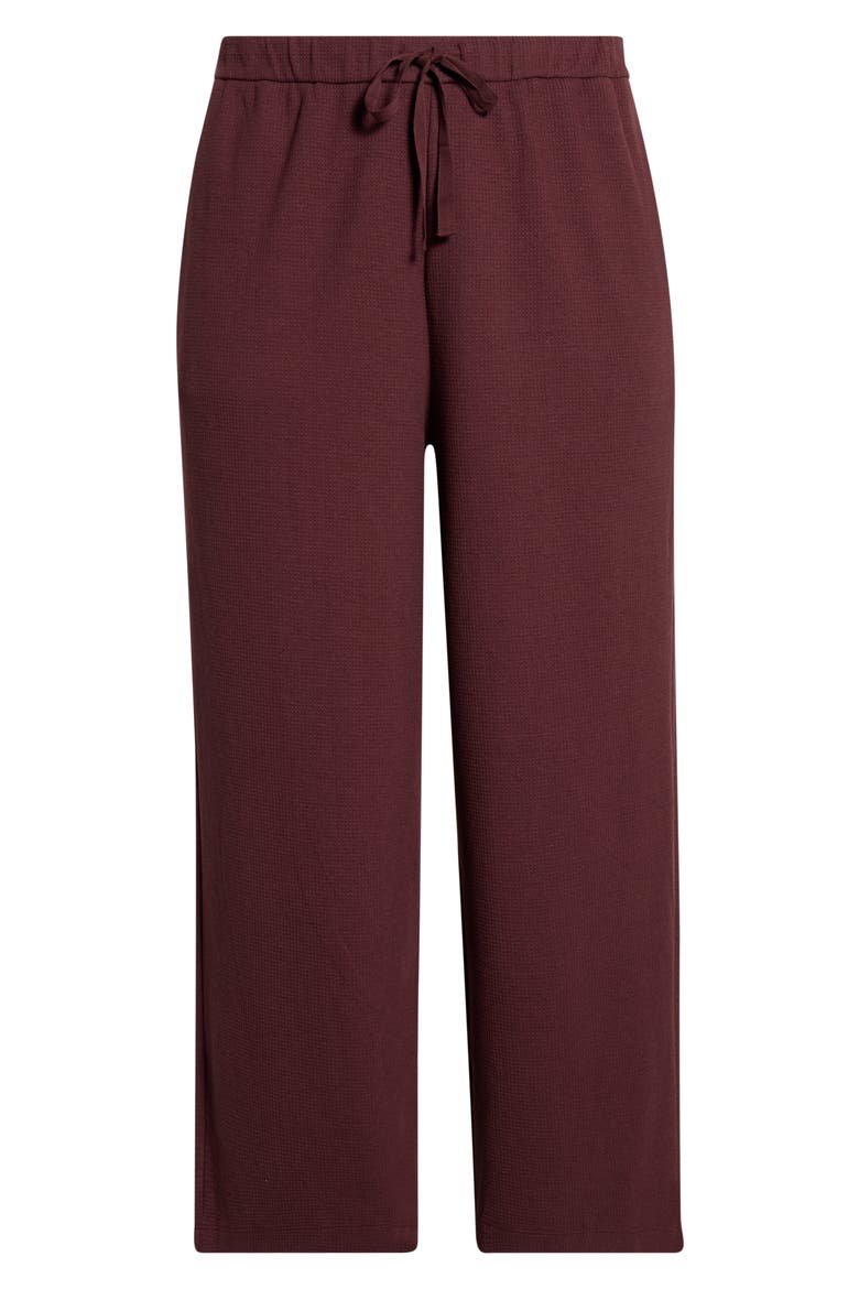 Ankle Wide Leg Drawstring Pants, Alternate, color, OXBLOOD