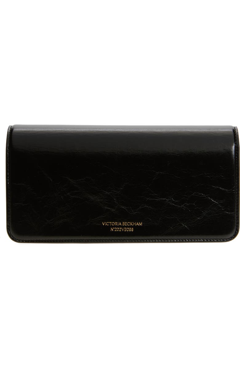 Victoria Beckham 202 Leather Clutch, Alternate, color, Black