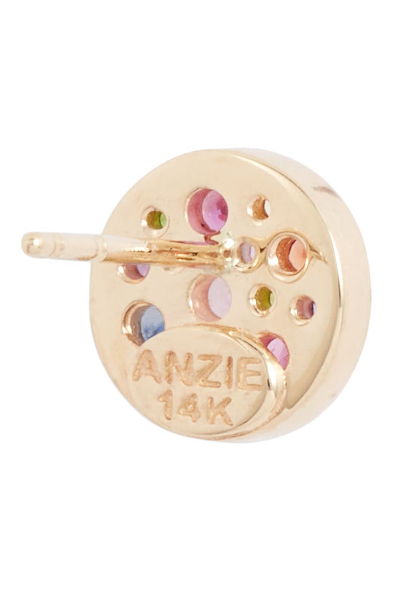 Love Rainbow Circle Stud Earrings, Alternate, color, GOLD/ MULTI