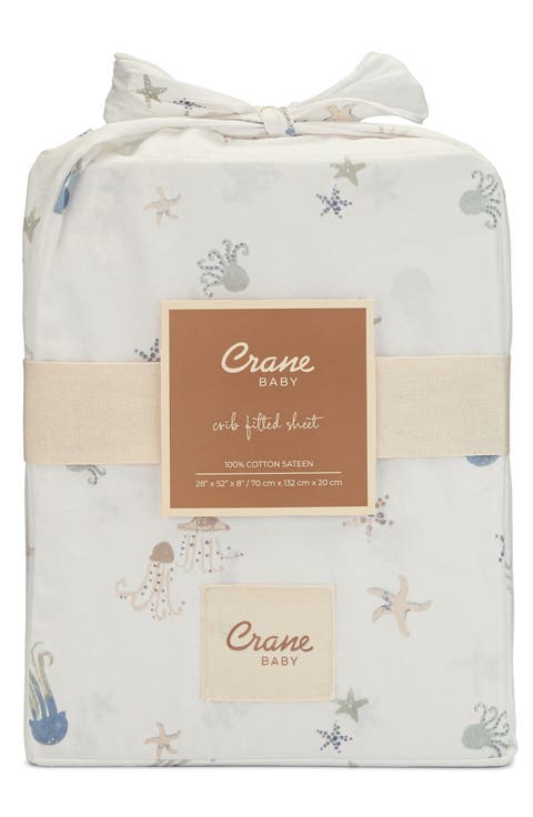 Cotton Sateen Fitted Crib Sheet