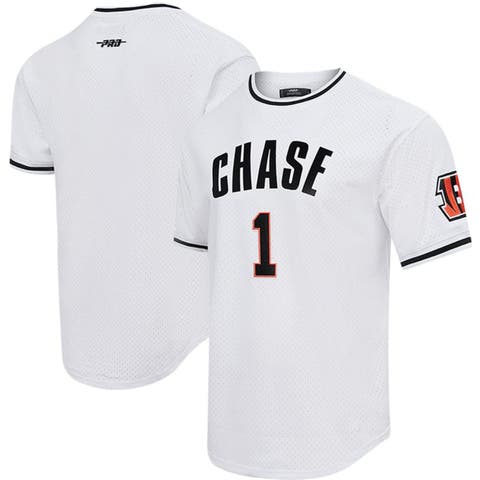 Men's Pro Standard Ja'Marr Chase White Cincinnati Bengals Mesh Player Name & Number Top