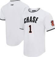 PRO STANDARD Men's Pro Standard Ja'Marr Chase White Cincinnati Bengals Mesh Player Name & Number Top