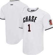 PRO STANDARD Men's Pro Standard Ja'Marr Chase White Cincinnati Bengals Mesh Player Name & Number Top