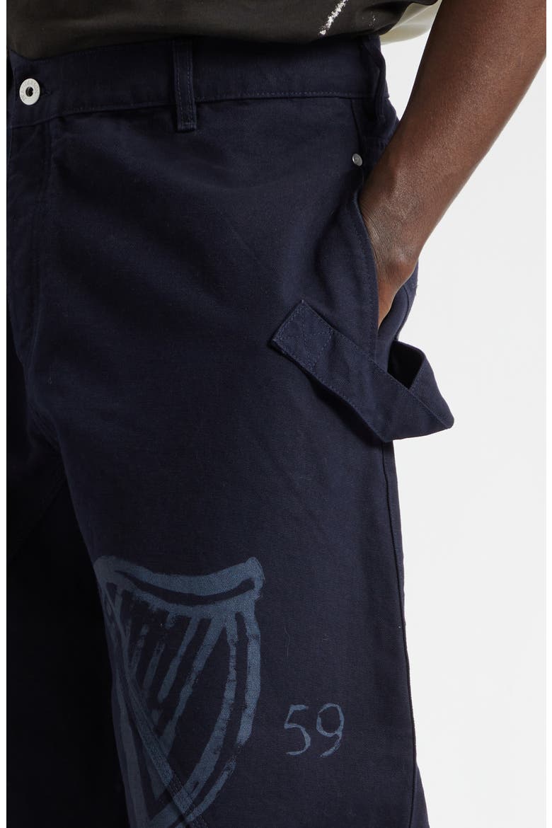 x Guinness Twisted Cotton Canvas Workwear Pants, Alternate, color, INDIGO