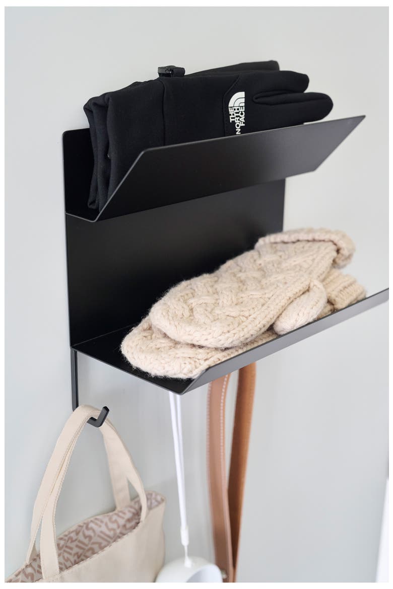 Magnetic Entryway Rack, Alternate, color, BLACK