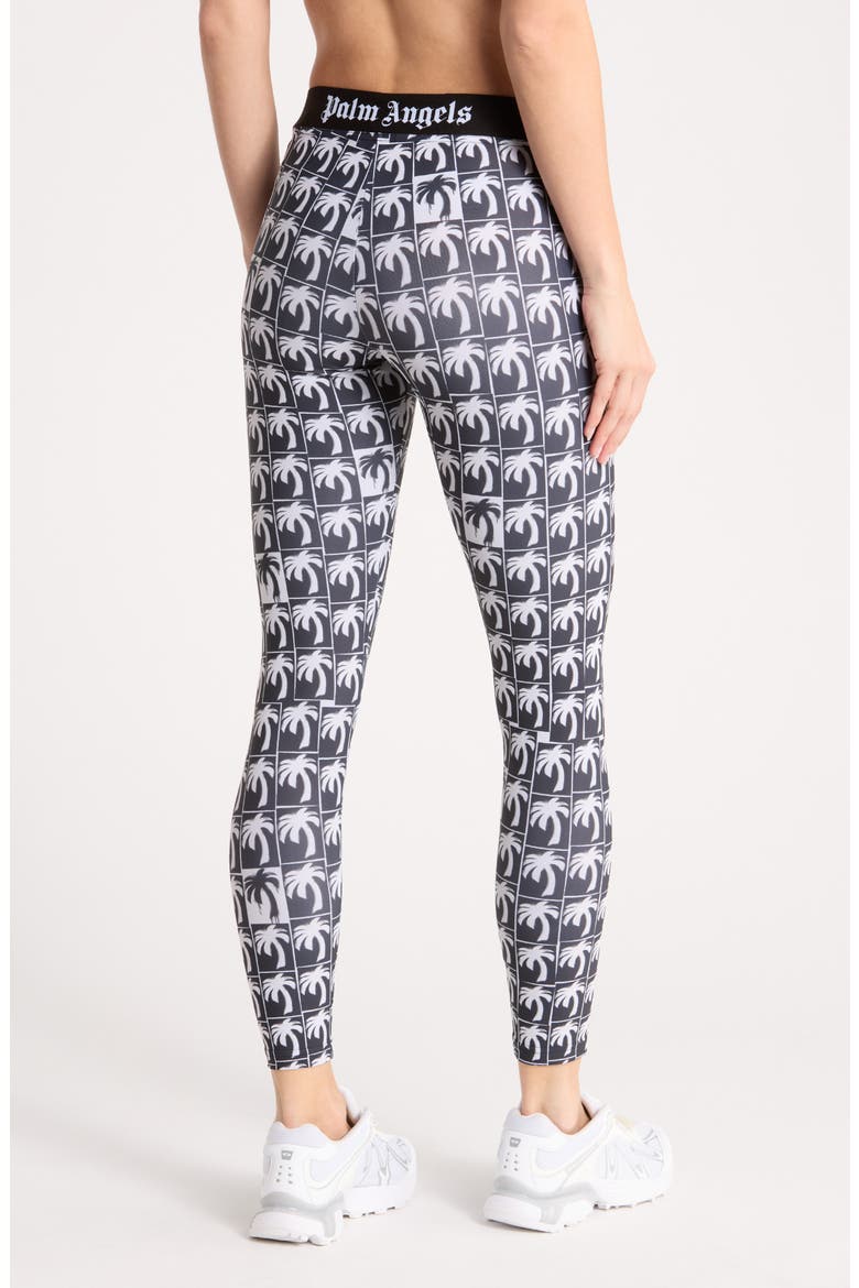 Palm Tree Leggings, Alternate, color, BLACK/WHITE