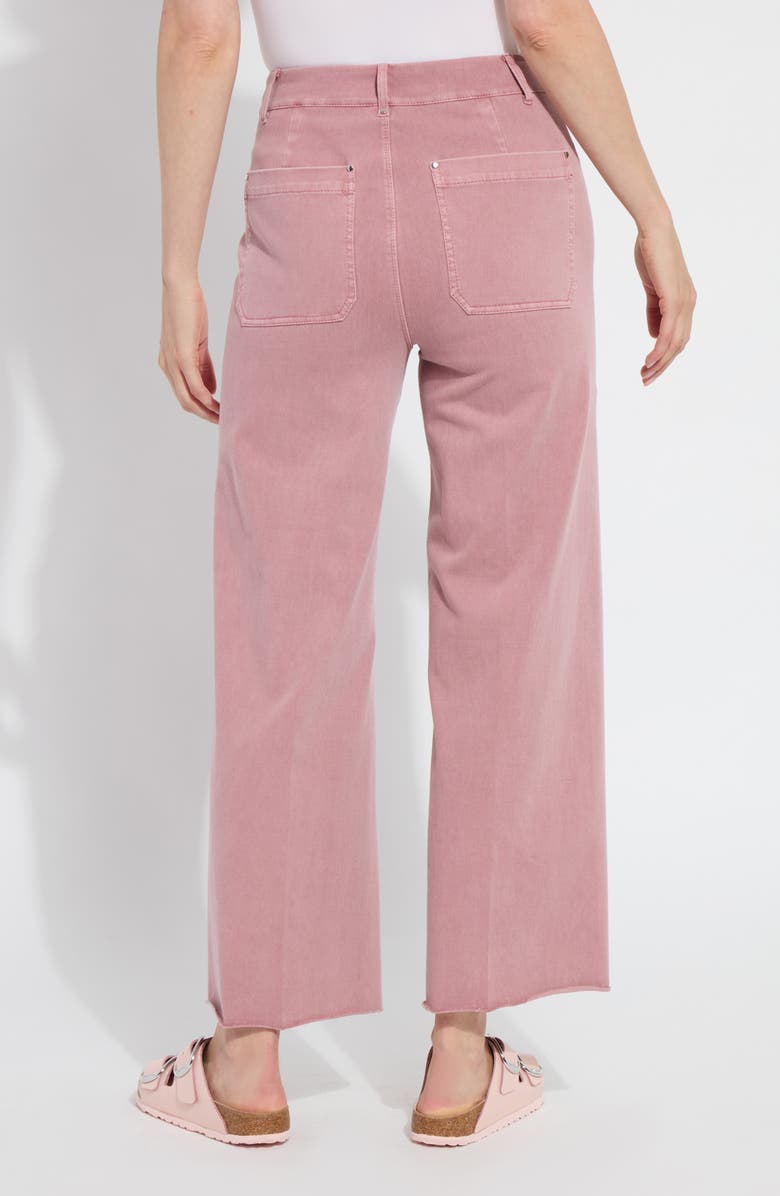 Lysse 'Lyssentials Erin High Waist Ankle Wide Leg Denim Jeans, Alternate, color, Mauve