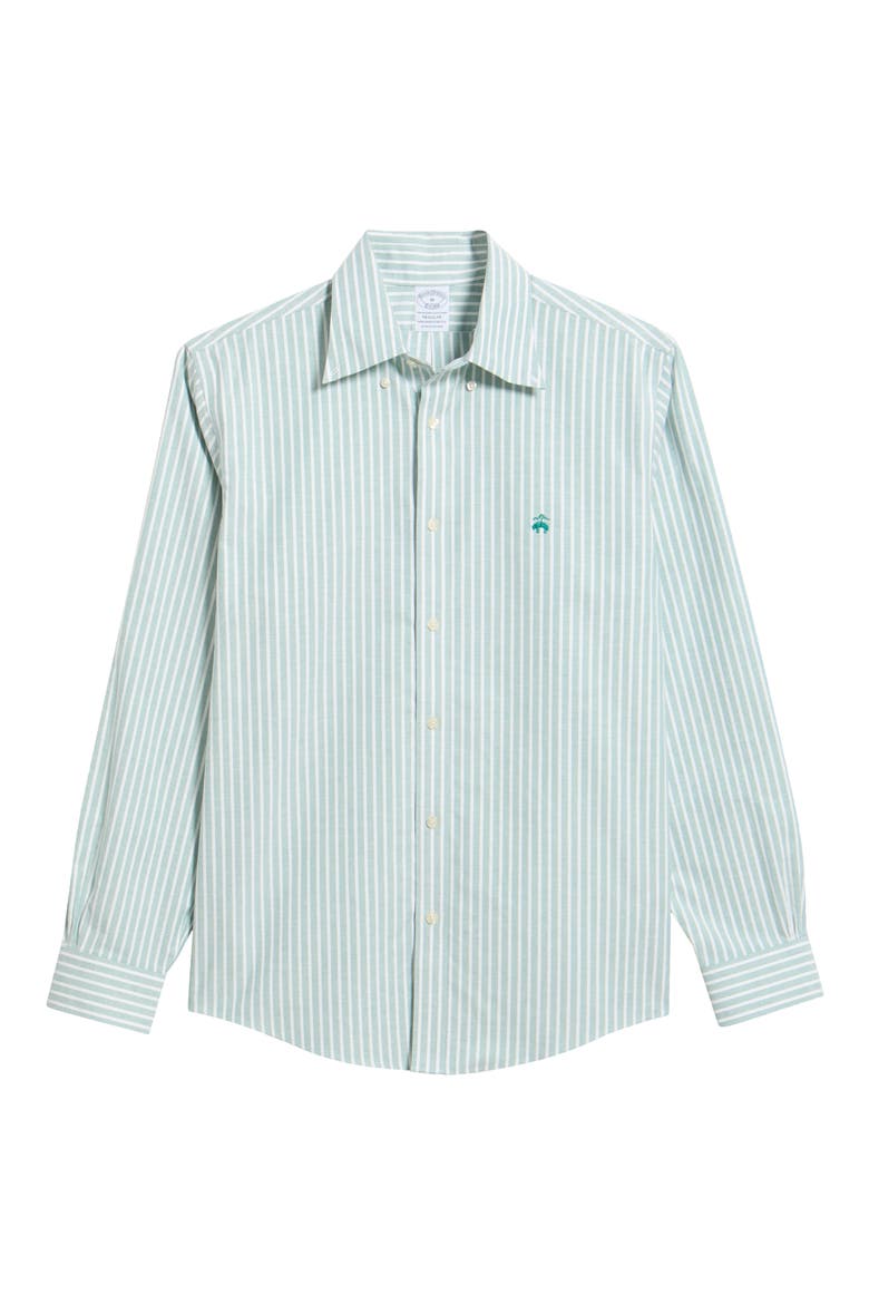 Regular Fit Bengal Stripe Cotton Blend Button-Down Shirt, Main, color, ALPINEBENGAL