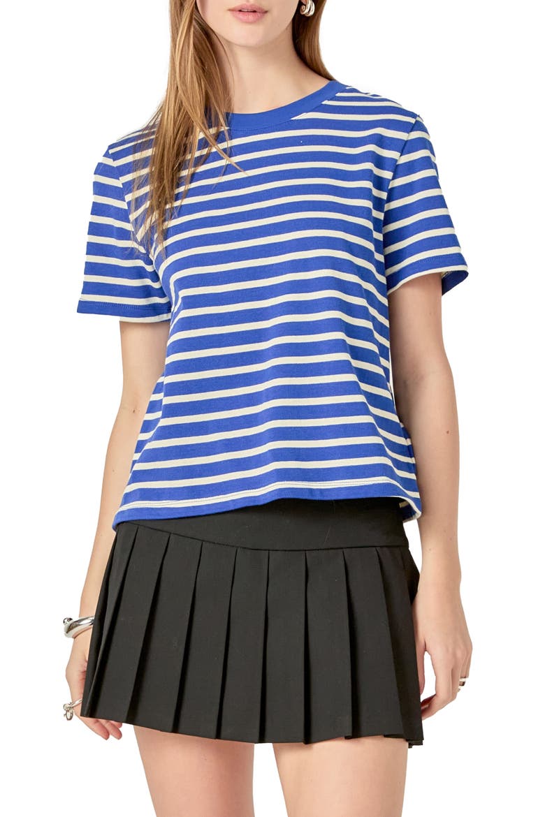 Stripe T-Shirt, Main, color, NAVY