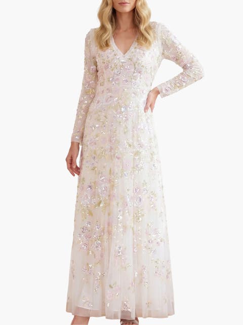 Sequin Paradise V-Neck Gown