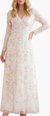 Needle & Thread Sequin Paradise V-Neck Gown