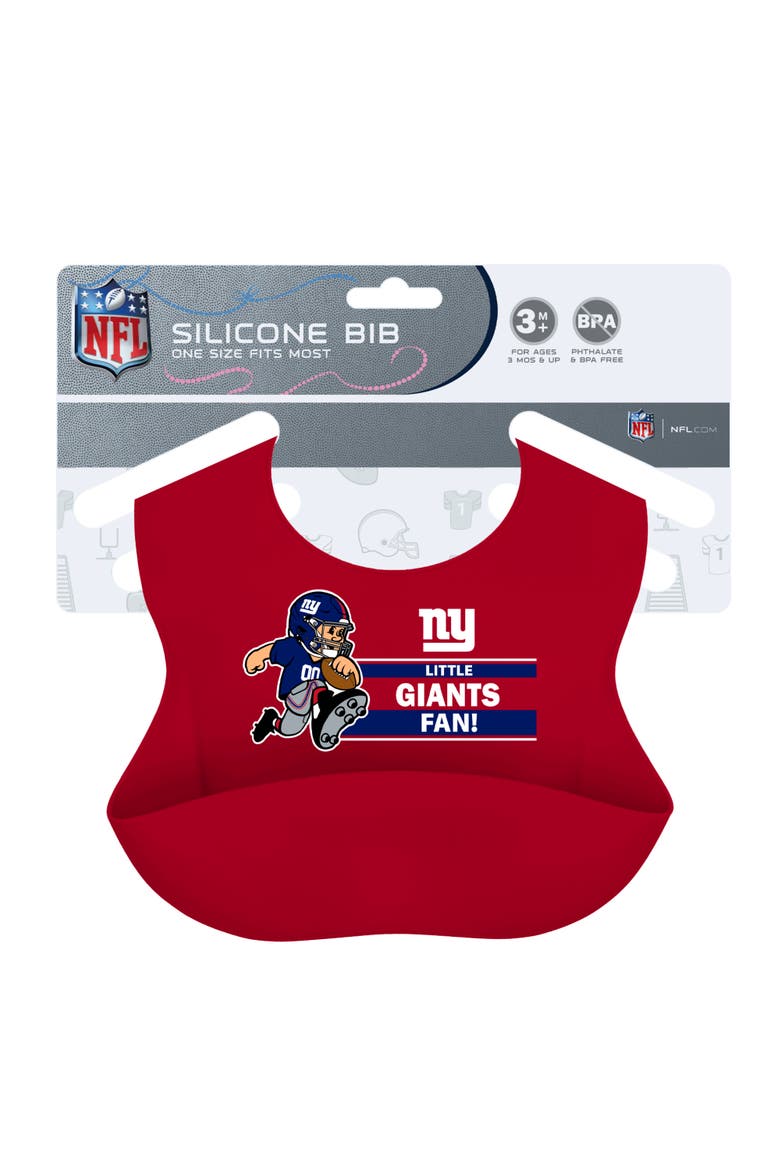 BabyFanatic Officially Licensed Unisex Silicone Baby Bib - NFL New York Giants, Alternate, color, Multicolor