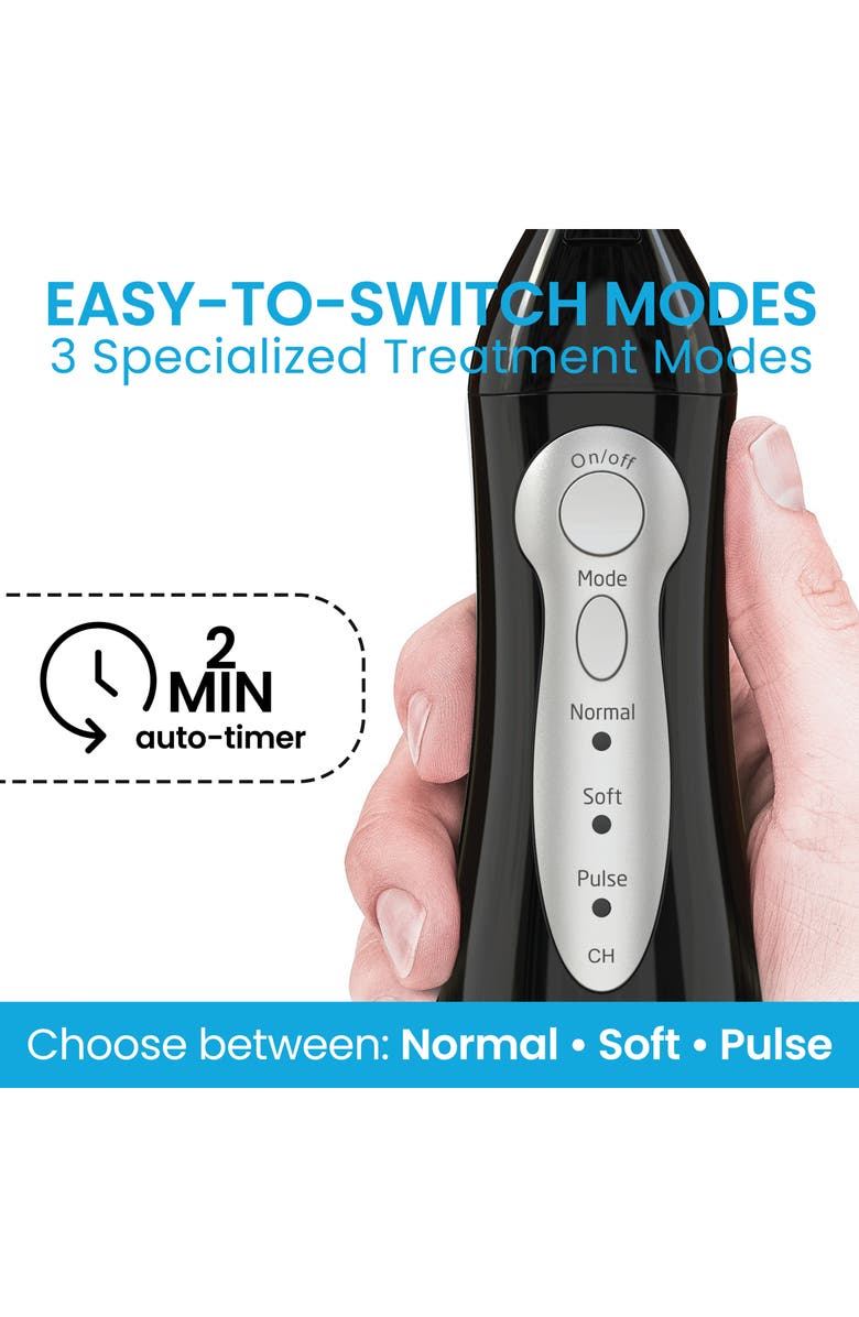 AQUASONIC Black Series Toothbrush & Black Aquaflosser Bundle, Alternate, color, Black