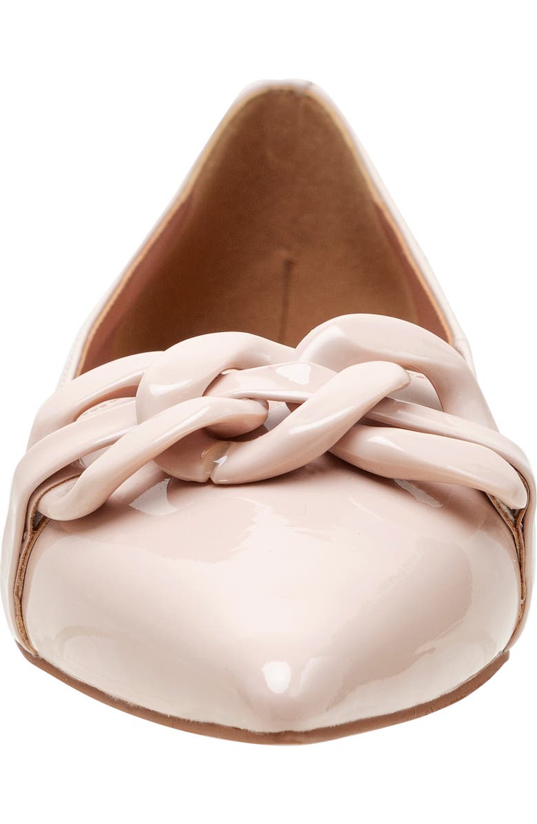 Linea Paolo Nora Pointed Toe Flat, Alternate, color, Nude/Nude