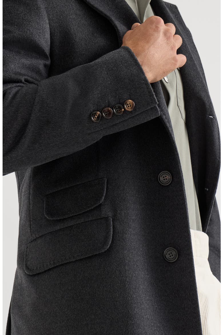 Lightweight virgin wool cloth coat, Alternate, color, Anthracite