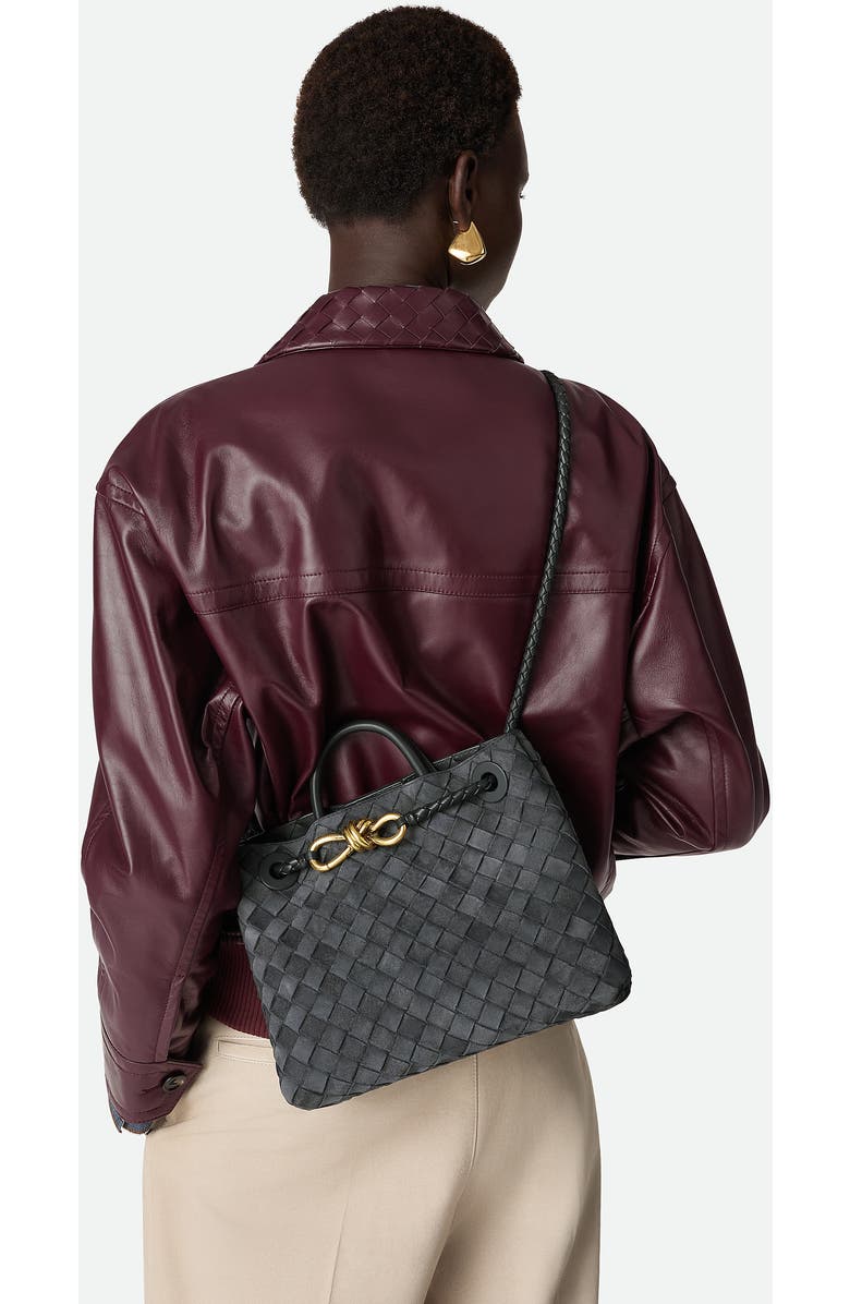 Bottega Veneta Small Andiamo Intrecciato Suede Shoulder Bag, Alternate, color,