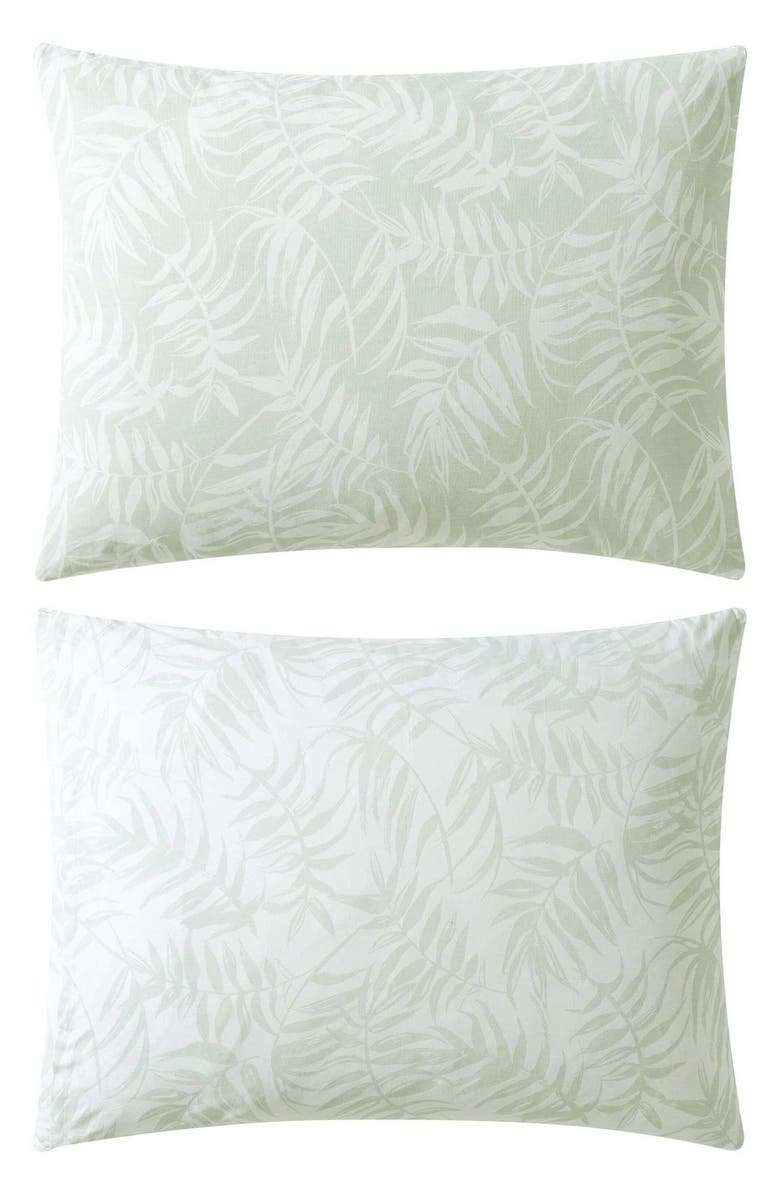 Tommy Bahama Art of Palms Cotton Duvet Cover Set, Alternate, color, Green