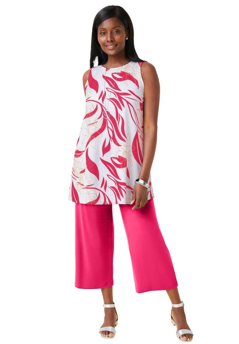 Stretch Knit Tunic Tank (Plus)