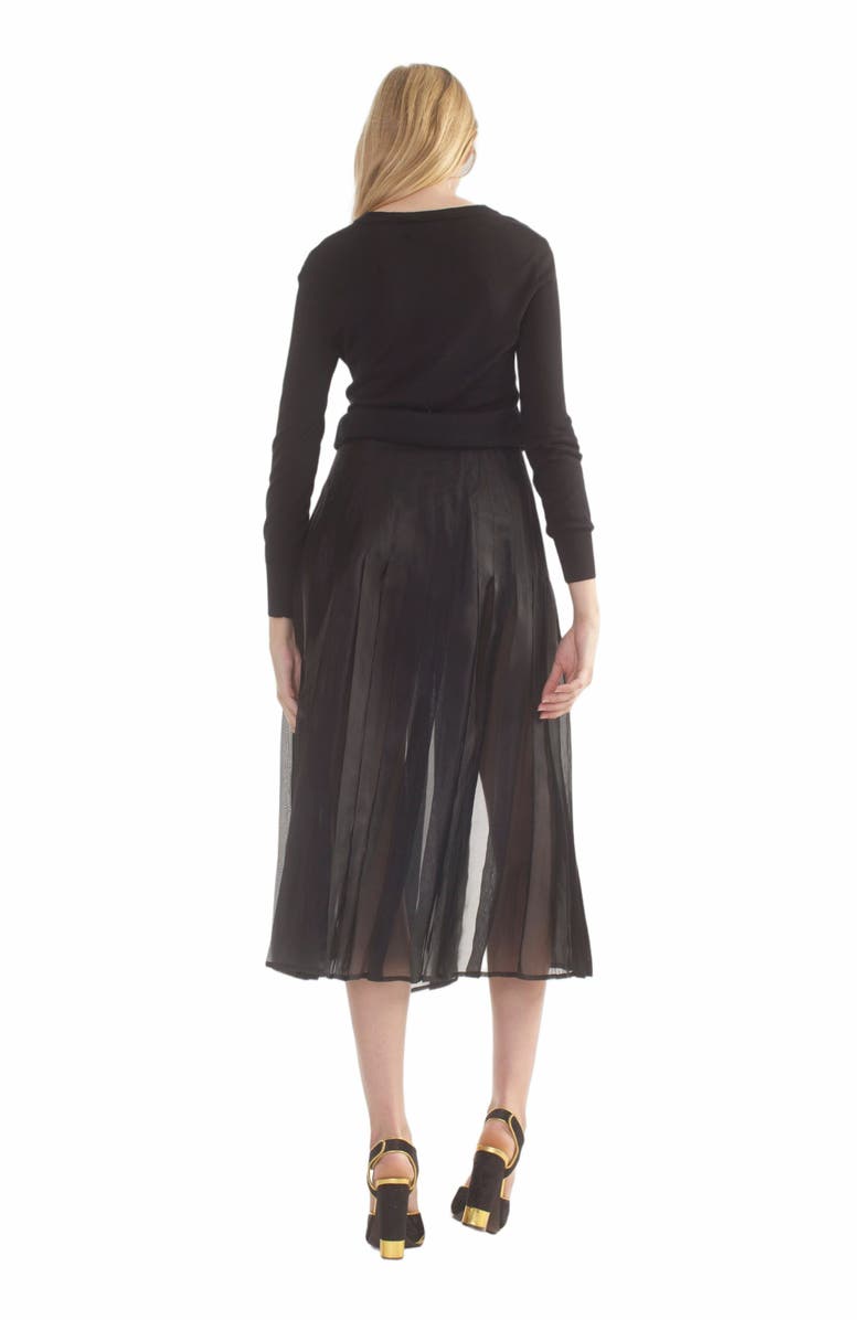 Cynthia Rowley Pleated Kilk Silk Organza Skirt, Alternate, color, 