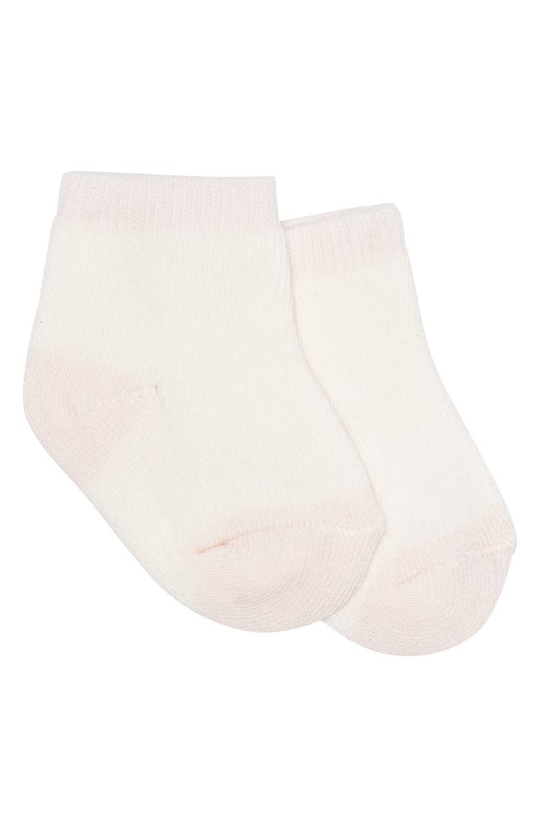 PL Baby by Petit Lem Fox Faux Fur Sweatshirt, Joggers, Socks & Headband Set, Alternate, color, Cherries