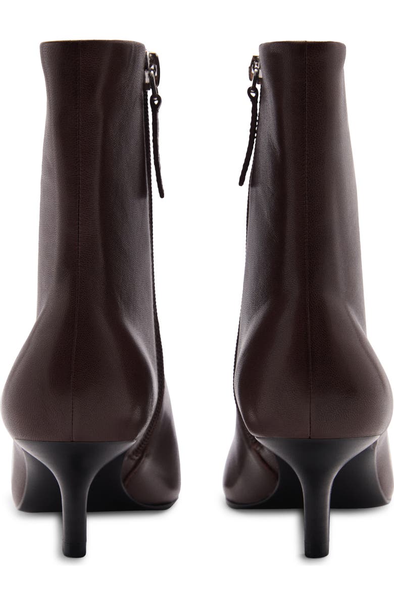 MANGO Square Toe Leather Bootie, Alternate, color,