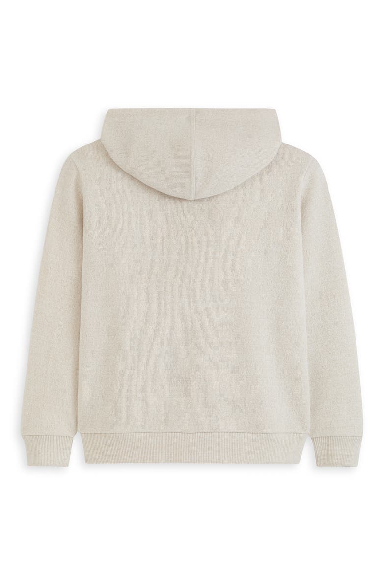 Kids' Fleece Quarter Zip Hoodie, Alternate, color, EGGNOG