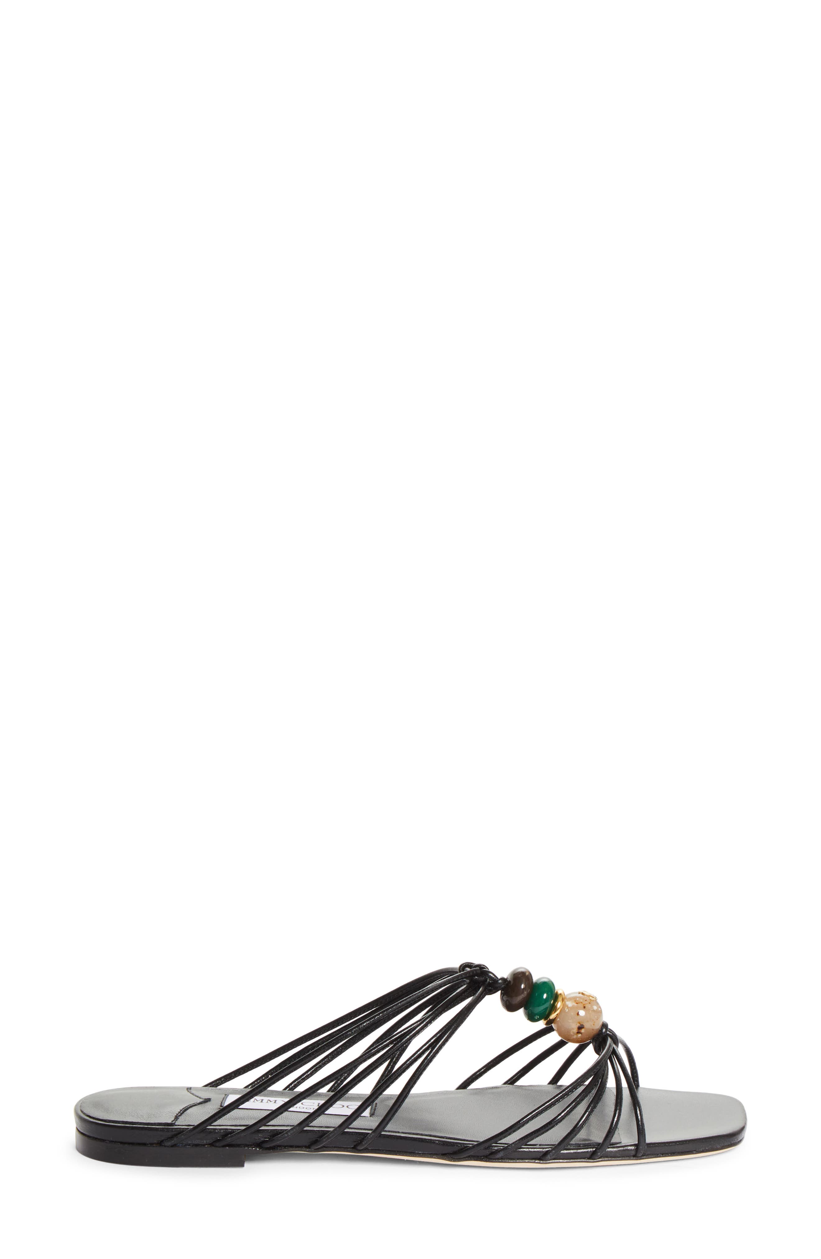 Jimmy Choo Lova Beaded Slide Sandal, Alternate, color, Black Mix