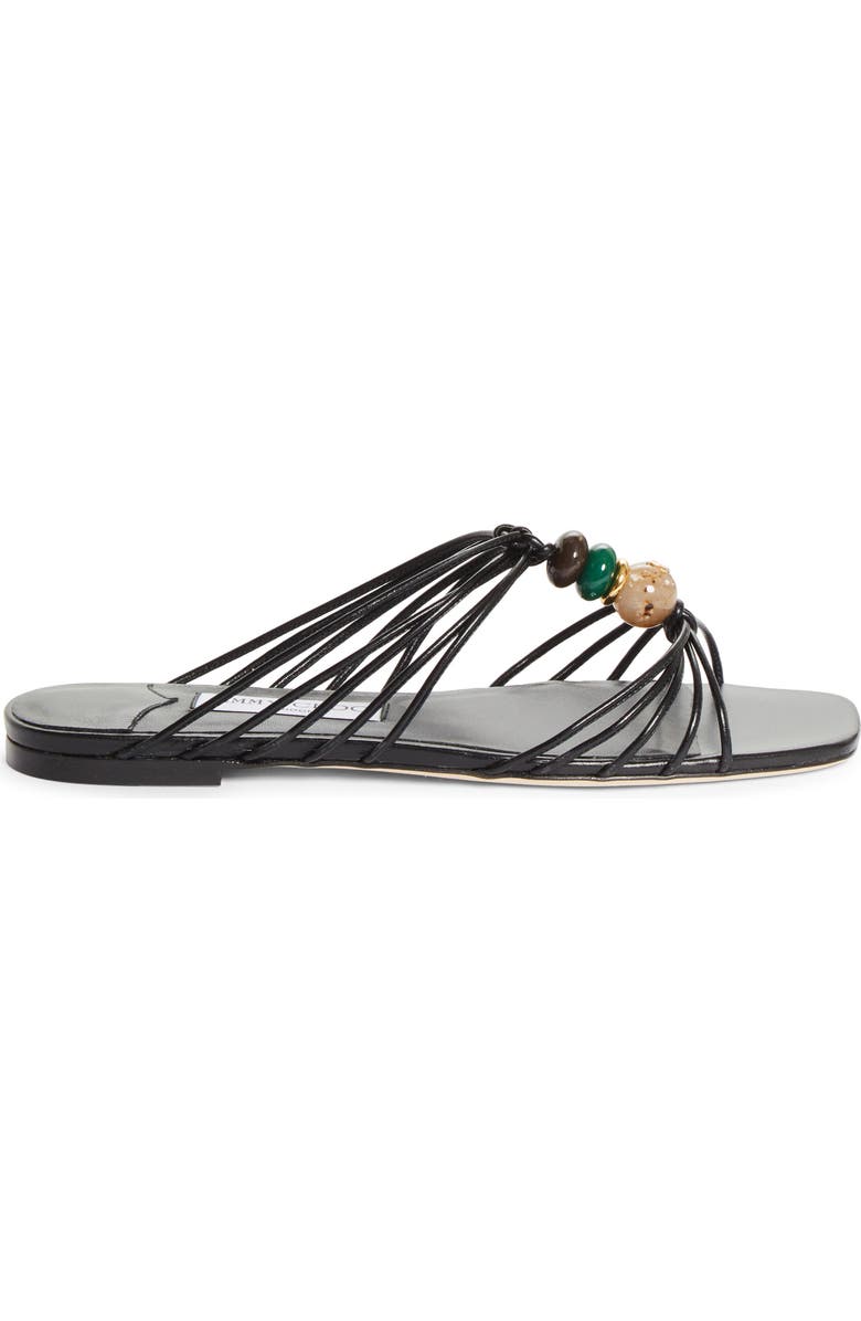 Jimmy Choo Lova Beaded Slide Sandal, Alternate, color, Black Mix
