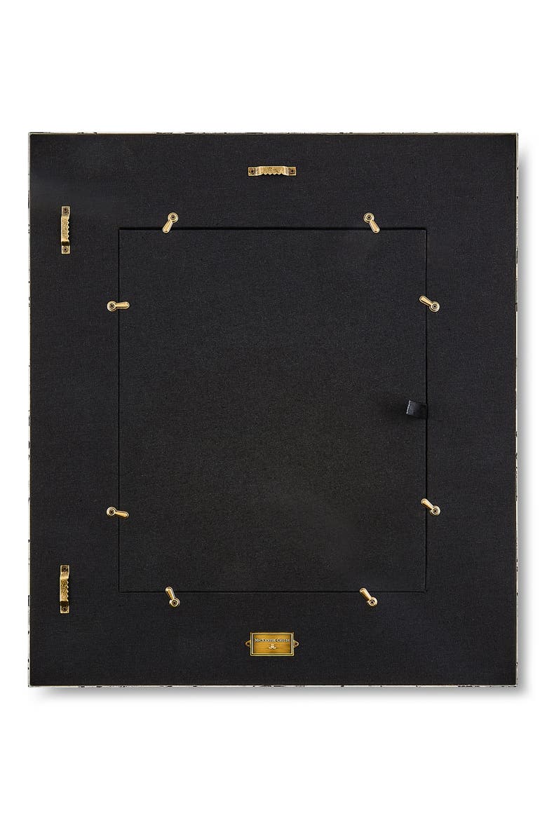 Courtly Check Enamel Wall Mirror, Alternate, color, BLACK