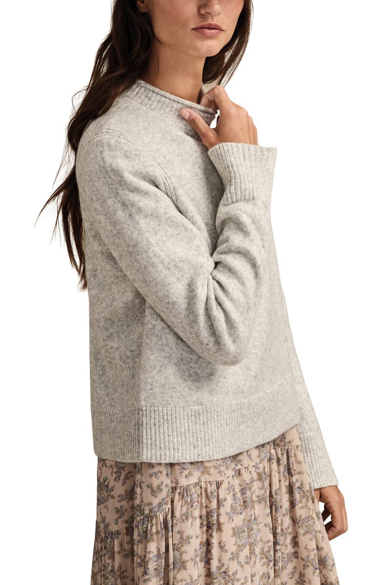 Lucky Brand Roll Neck Sweater, Alternate, color, Light Heather Gray